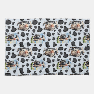 Cow Animal Pattern Design  Tea Towel