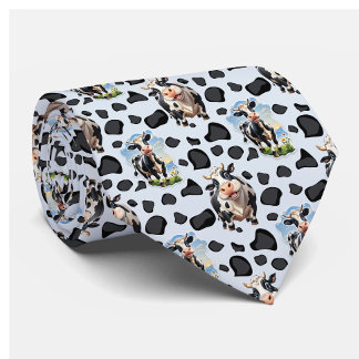 Cow Animal Pattern Design  Tie