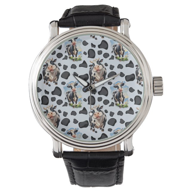 Cow Animal Pattern Design  Watch (Front)
