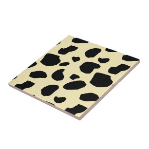 Cow Animal Skin Colour Pattern Design Ceramic Tile