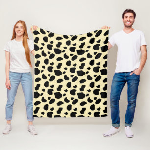 Cow Animal Skin Colour Pattern Design  Fleece Blanket