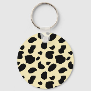 Cow Animal Skin Colour Pattern Design Key Ring