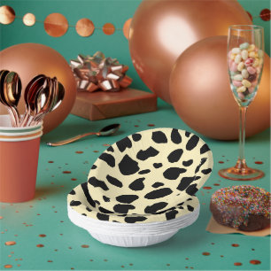 Cow Animal Skin Colour Pattern Design  Paper Plate