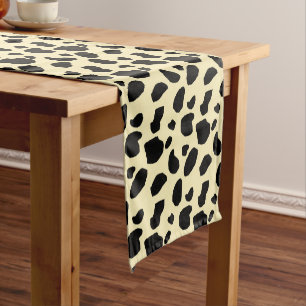 Cow Animal Skin Colour Pattern Design Short Table Runner