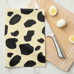 Cow Animal Skin Colour Pattern Design Tea Towel