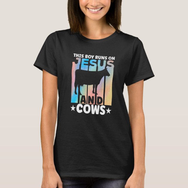 Cow Apparel Farmer Cows Lover for Boys Premium T-Shirt (Front)