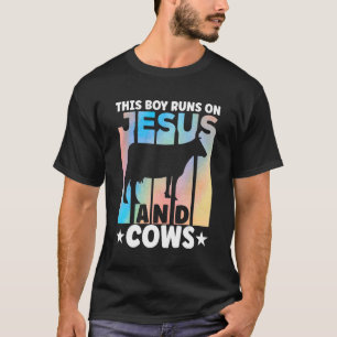 Cow Apparel Farmer Cows Lover for Boys T-Shirt