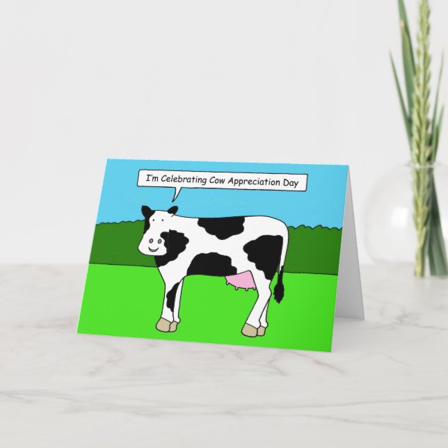 Cow Appreciation Day July 14th Card (Front)