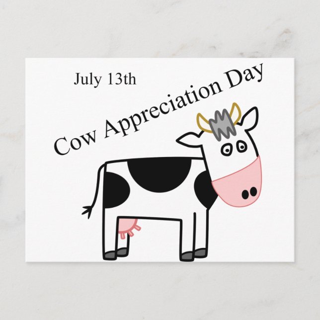 Cow Appreciation Day Just Another Holiday Postcard (Front)