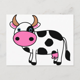 cow art postcard
