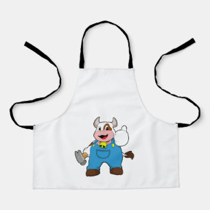 Cow as Craftsman with Hammer Apron