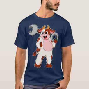 Cow as Mechanic with Wrench T-Shirt