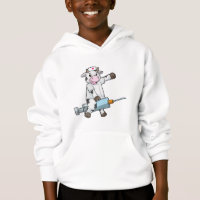 Cow as Nurse with Heart & Syringe