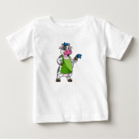 Cow as Painter with Paint & Apron