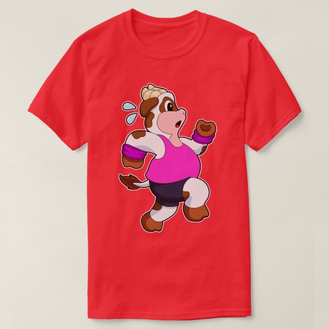 Cow at Running T-Shirt (Design Front)