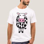 COW B&W hi-rez colour T-Shirt<br><div class="desc">Cartoon Silly Cow</div>