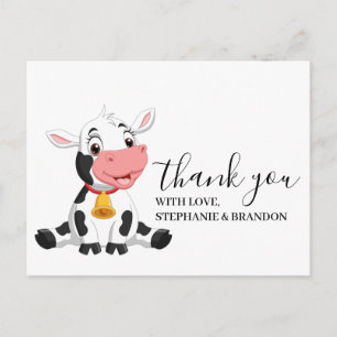 Cow Baby Cute Thank You  Card