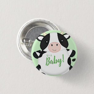 Cow Baby Shower Farm 3 Cm Round Badge