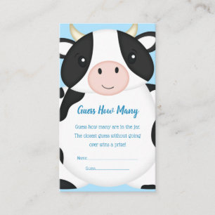 Cow Baby Shower Farm Enclosure Card