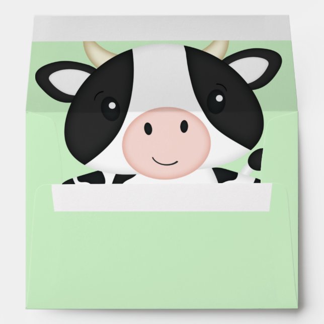 Cow Baby Shower Farm Envelope (Back (Bottom))