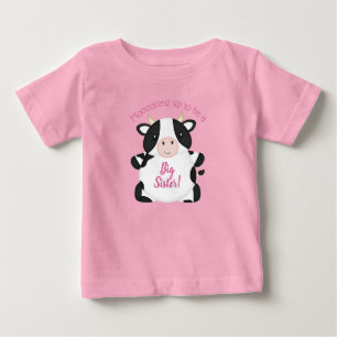 Cow Baby Shower Farm Pink Girl T-Shirt