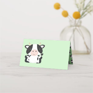 Cow Baby Shower Farm Place Card