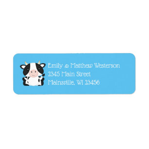 Cow Baby Shower Farm  Return Address Label