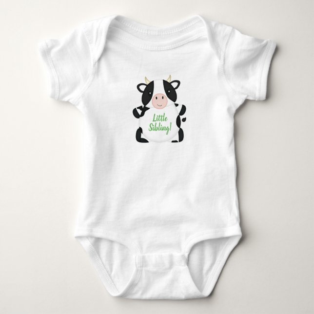 Cow Baby Shower Green Bodysuit (Front)
