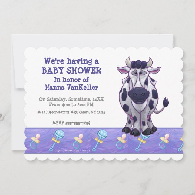 Cow Baby Shower Invite (Front)