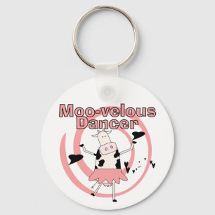 Cow Ballerina Tshirts and Gifts Key Ring