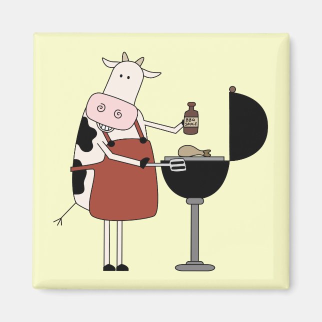 Cow Barbeque Tshirts and Gifts Magnet (Front)