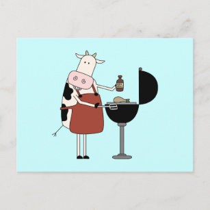 Cow Barbeque Tshirts and Gifts Postcard