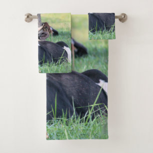 Cow Bath Towel Set