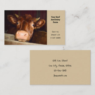 Cow Beef And Dairy Rustic Country Farm Business Card