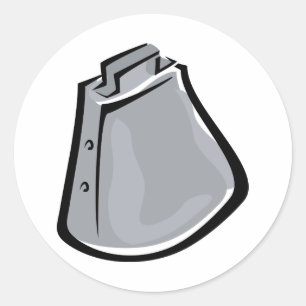 Cow bell classic round sticker