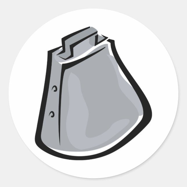 Cow bell classic round sticker (Front)
