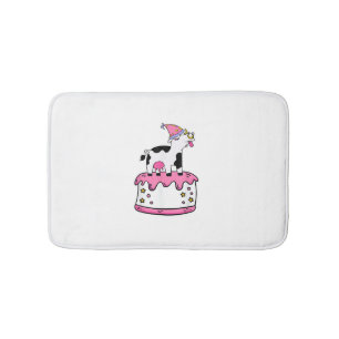 Cow Birthday Cake Party Cattleman Farmer Bday Them Bath Mat