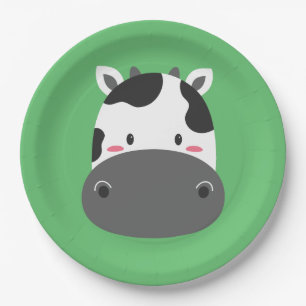 Cow Birthday Kids Room Wall Art Paper Plates