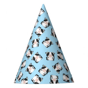 Cow Birthday Party Blue Party Hat