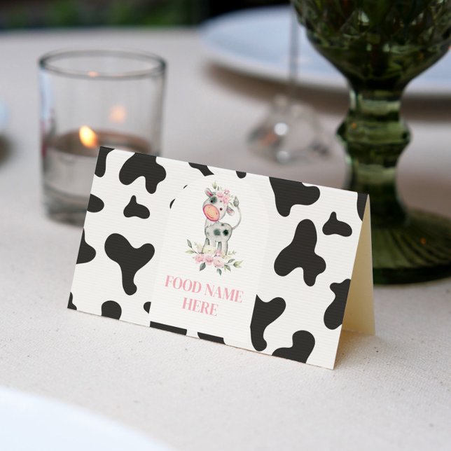 Cow Birthday Party Place Card (Creator Uploaded)