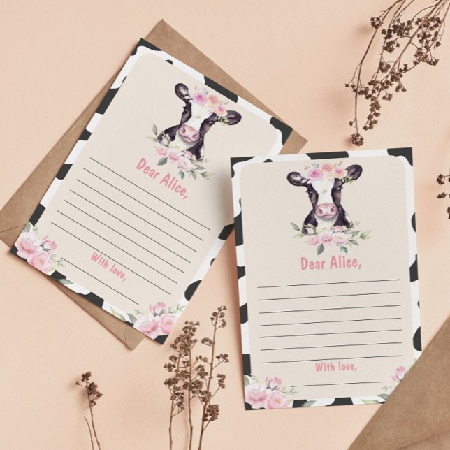 Cow Birthday Time Capsule Note Message Card (Creator Uploaded)