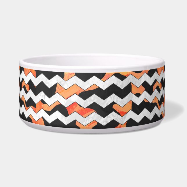 Cow Black and Orange Chevron Print (Right)