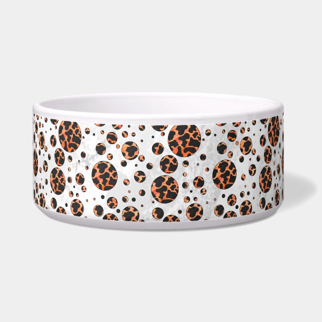 Cow Black and Orange Polka Dot Print (Right)