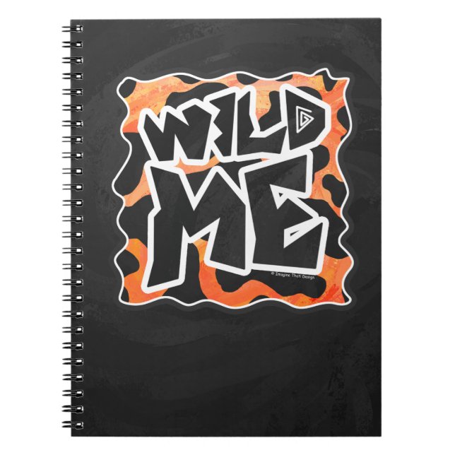 Cow Black and Orange Wild Me Notebook (Front)