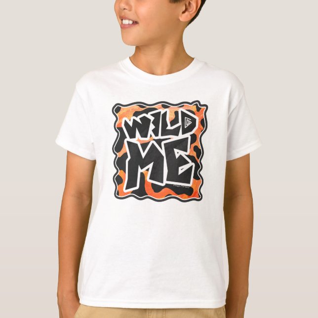 Cow Black and Orange Wild Me T-Shirt (Front)