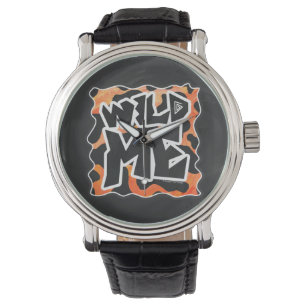 Cow Black and Orange Wild Me Watch