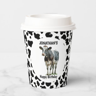 Cow Black and White Paper Cups