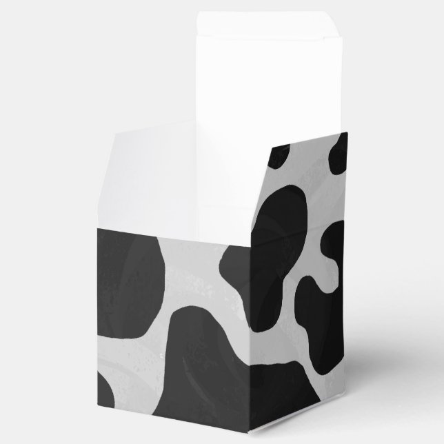 Cow Black and White Print Favour Box (Opened)