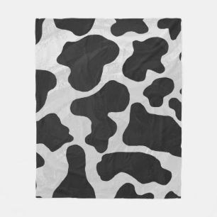 Cow Black and White Print Fleece Blanket