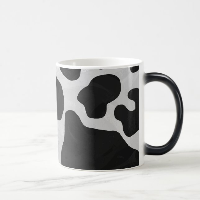 Cow Black and White Print Magic Mug (Right)